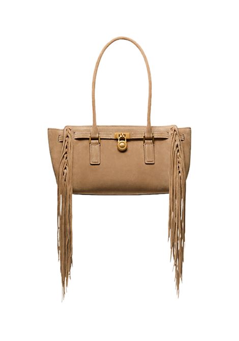 Borsa Hamilton in camoscio con frange Michael Kors | 30F5ANXT0S297